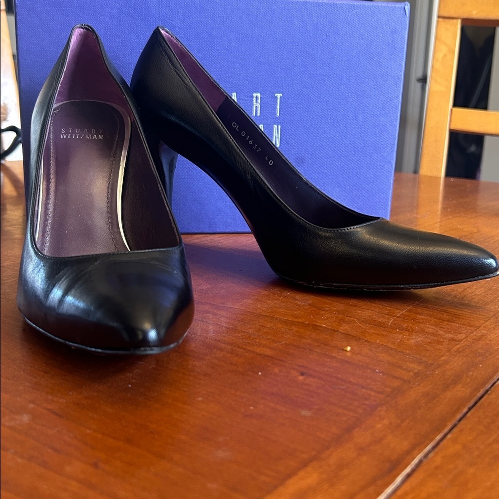 Stuart Weitzman Black High Heel Pointed Toe 9.5 EU40